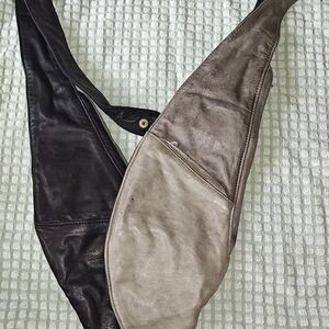 SASH BAG GUC Black and Gray Leather Crossbody